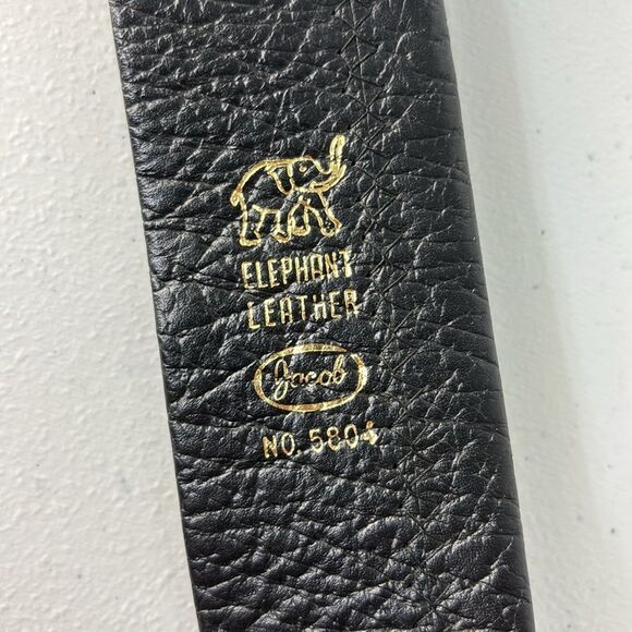 Jacob Elephant Leather Money Belt Mens Size 36 Hidden Zipper Traveling Career - Picture 7 of 11